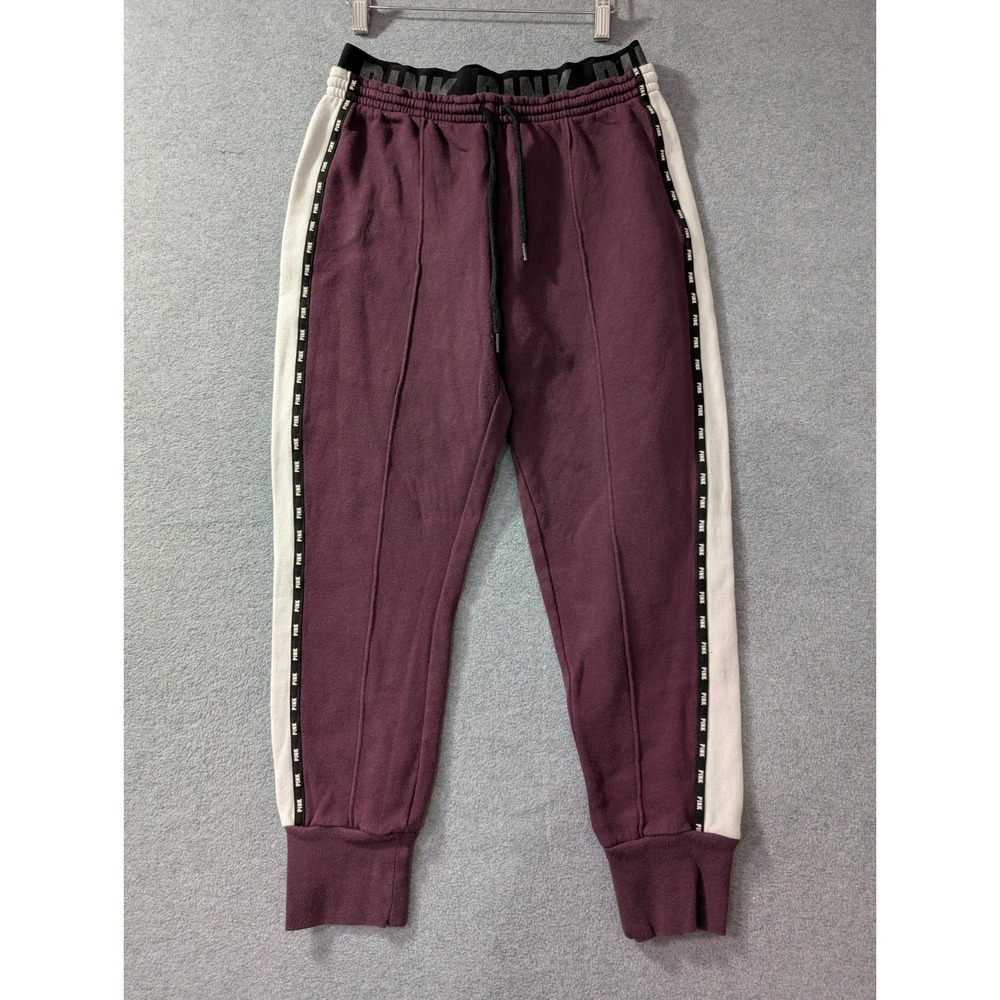 PINK Victoria's Secret Burgundy Jogger Sweatpants Women's Medium Athleisure